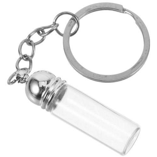 Transparent glass bottle key - transparent,