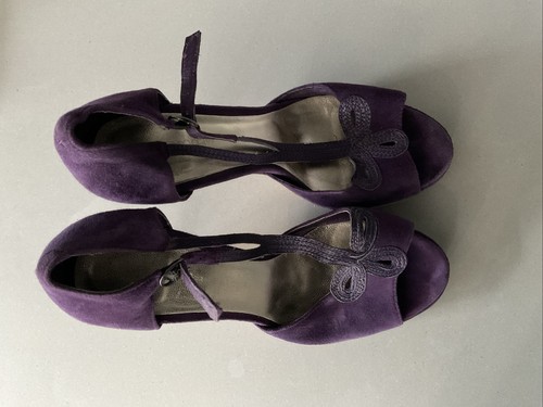 Ladies hobbs purple suede - purple,