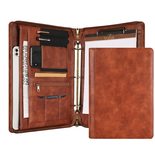 Handmade leather portfolio - leather,