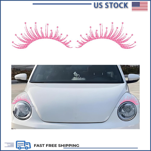 2pcs pink car headlight - car,