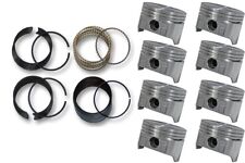 67-95 Fits Chevrolet GMC SBC 350 5.7L OHV V8 8 DisH Top Pistons & Cast Rings