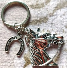 Large horse horseshoe Keyring keychain bag  Charm Comes In Gift Bag 868