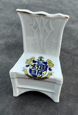 Antique WW1 Crested China Chair - Arms of Bournemouth - Diamond China (L)