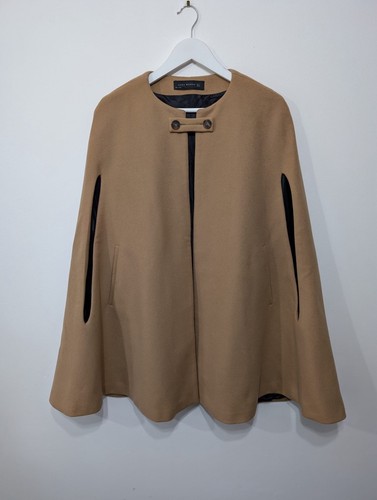 Zara camel long cape poncho - long,