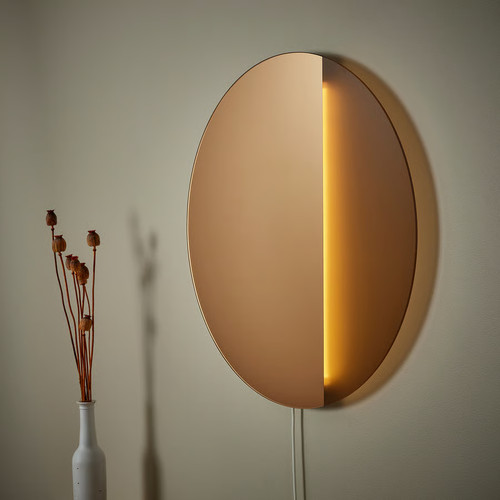 Ikea varmblixt led wall mirror - led,