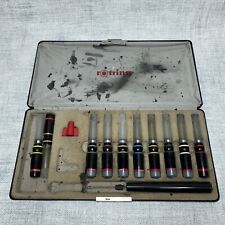 Vintage Rotring Variant technical Pen Set 10 Nibs