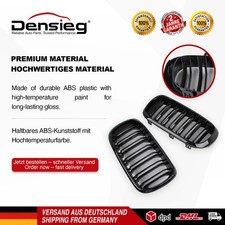 Densieg Kidney Twin Bridge Gloss Black Radiator Grille for BMW X5 X6 F15 F16 14-18