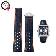 Blue Leather Strap – Orange