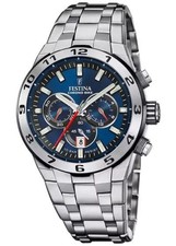 Festina Men's Chrono Bike 2024 (44.5mm) Blue Dial / Stainless Steel F20670/1