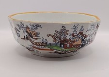 Antique Masons Patent Ironstone China Bowl Imari Style Design Some Hand Painting
