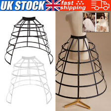 Crinoline Underskirt Petticoat Cage 5 Hoops for Women Girls Hoop Skirt UK
