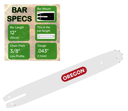 Oregon 124mlea074 guide - 12",
