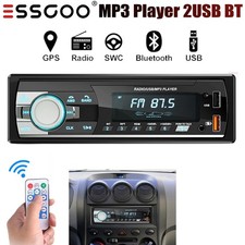 Car Radio Stereo MP3 Player In-dash Bluetooth Head Unit FM/USB/AUX Single 1 Din