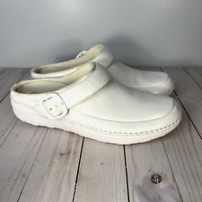 FitFlop Womens Gogh Pro Superlight Leather Clogs White Size 11