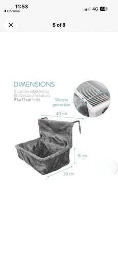 Cat radiator bed grey - radiator,
