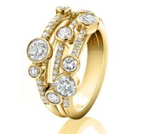 New gold Moissanite stacking