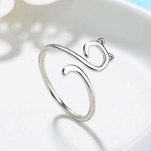 925 sterling silver - silver, cat