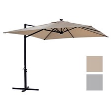 3m Square LED Parasol