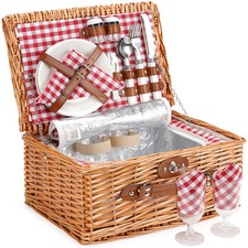 Wicker Picnic Basket for 2