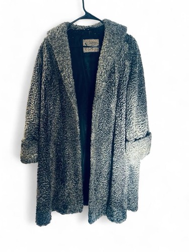 Vintage gray persian lamb fur - vintage,