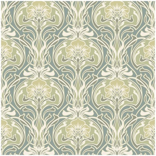 Retro floral wallpaper - floral,