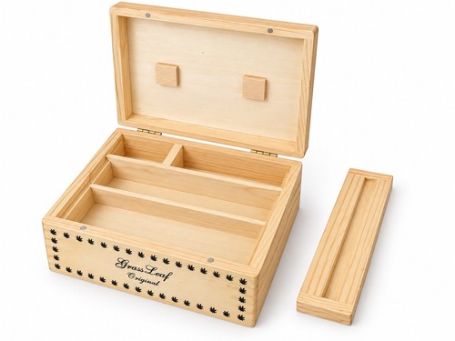 Grassleaf wooden stash box - grassleaf,