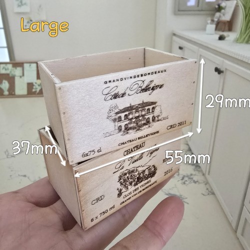 Miniature wooden wine crate - wine,