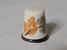 Vintage Franciscan Pottery Ware Thimble – Hand-Painted Flowers – Rare 