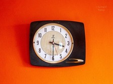 JAZ 1950s Wall Clock Black