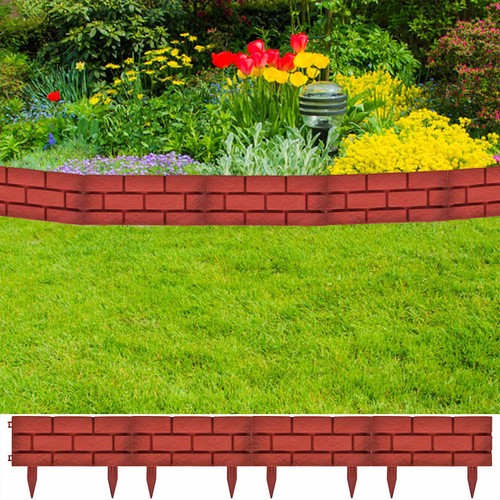 Lawn divider with brick - lawn,