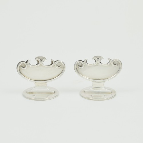 Pair art nouveau silver - pair,