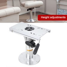 Boat Seat Pedestal Adjustable 33-48cm Aluminiuum Sliding Top Pedestal Silver