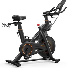 Magnetic Indoor Spin Bike w/ 40lb Flywheel, APP Sync, Silent Drive 350lb Cap