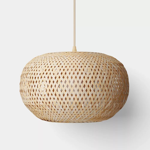 Bamboo woven pendant light - woven,