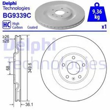 2x Brake disc Vented BG9339C
