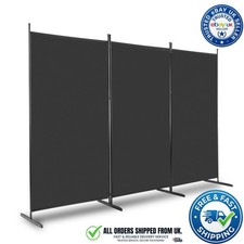 6FT Trifold Room Divider Black