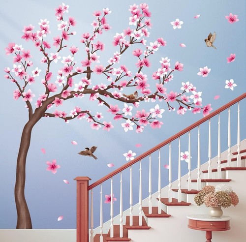 Large pink cherry - large, tree