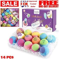 Bath Bombs Gift Set 14-Pieces Handmade Fizzy Bubble Bath Bombs Vegan New
