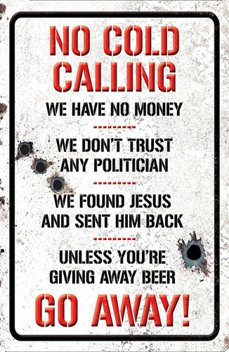 Cold callers funny metal - callers,