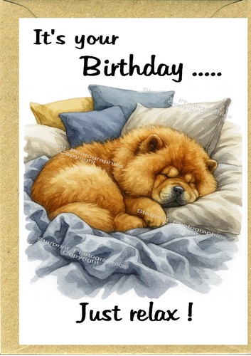 Chow dog birthday - chow,
