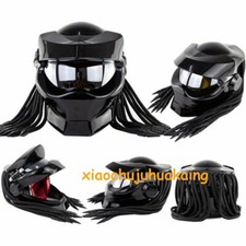 Alien vs. Predator Full Face Motorcycle Helmet Laser Light With Braid Helmet