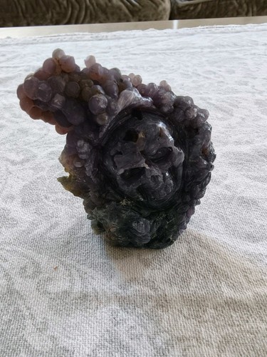 Natural grape agate carved - grape,