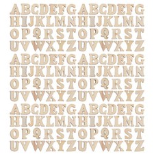  416 Pcs Blank Alphabet Letters Mini Wooden Alphabets Decorations for Wall