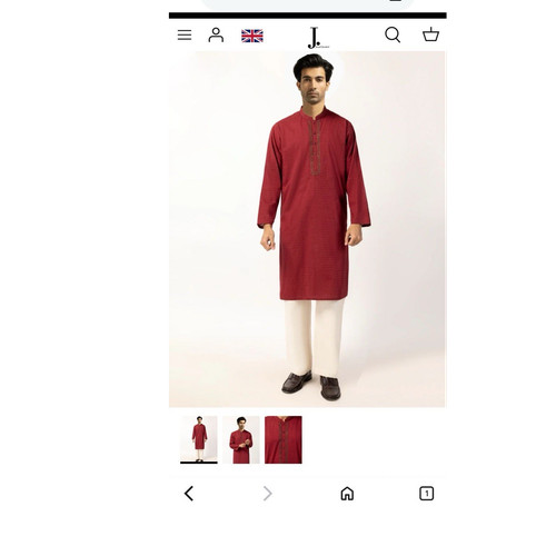 Junaid jamshed men maroon - junaid, men's