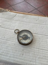 VINTAGE OLD WW2 Military BRASS POCKET COMPASS FIELD GEAR