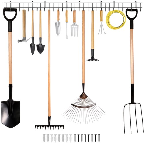 Garden tool rack holder garage - garden,