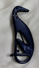 Vintage Matte Black Art Deco