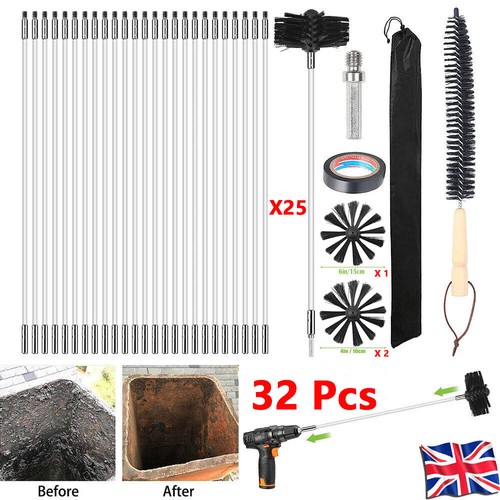 32x flexible chimney sweep set - flexible,