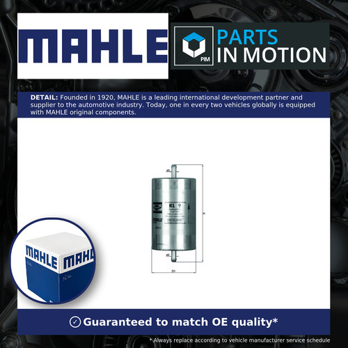 Fuel filter kl9 mahle 60577440 - fuel,