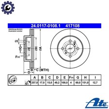 2x BRAKE DISC 24.0117-0108.1